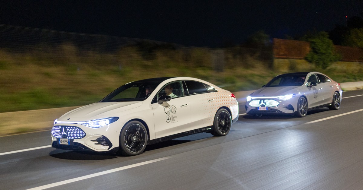 La Mercedes CLA elettrica alle prese col Grande Raccordo Anulare. Dieci giri e 700 km con una sola ricarica