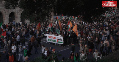 Copertina di Roma scende di nuovo in piazza per la Palestina. I manifestanti: “La Flotilla ha aperto un vaso di Pandora” – Video