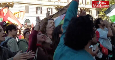 Copertina di Corteo pro Gaza a Roma, i manifestanti lanciano uova contro il ministero dei Trasporti. Cori per Salvini: “Dimissioni”