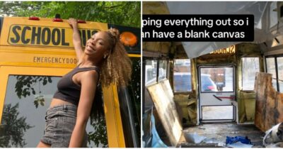 Copertina di “Ero stanca di pagare affitti alti, così ho comprato uno scuolabus giallo e ora posso vivere lì, vado ovunque e guardate il mio letto”: i video di Dani Danielion da 22,9 milioni di visualizzazioni