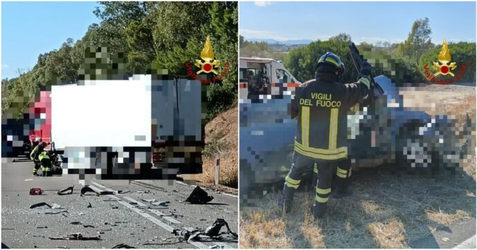 Quattro morti e almeno sei feriti in uno scontro a Scanzano Jonico (Matera) tra auto e un camion