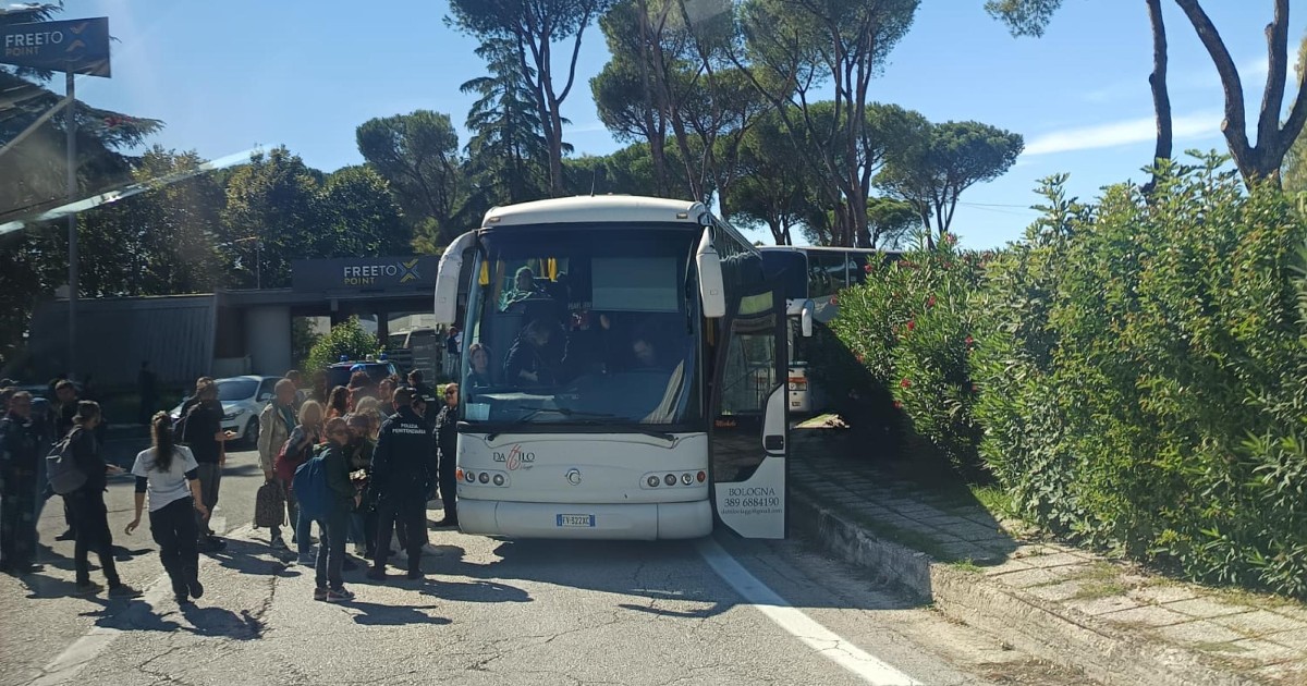 la denuncia dei pro pal bloccano pullman e auto verso roma il pd controlli non limitino diritto a manifestare