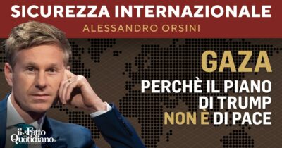 Copertina di Gaza: perché il piano di Trump non è di pace. La diretta con Alessandro Orsini