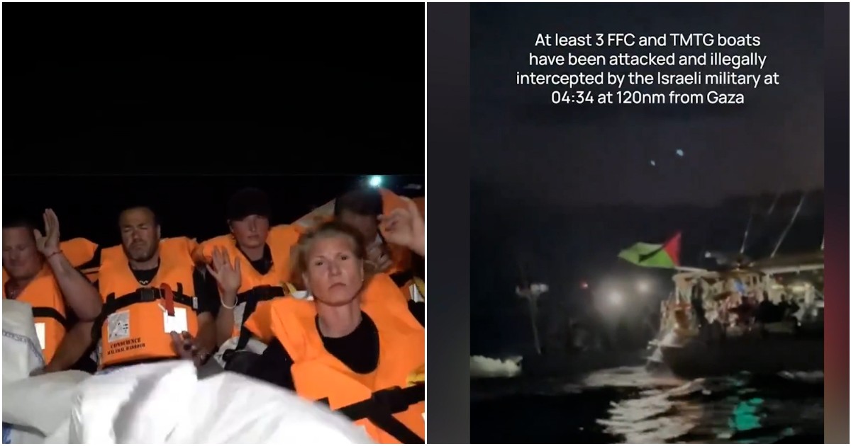 Flotilla, le immagini dell’abbordaggio di Israele: così viene intercettata la nuova missione umanitaria verso Gaza