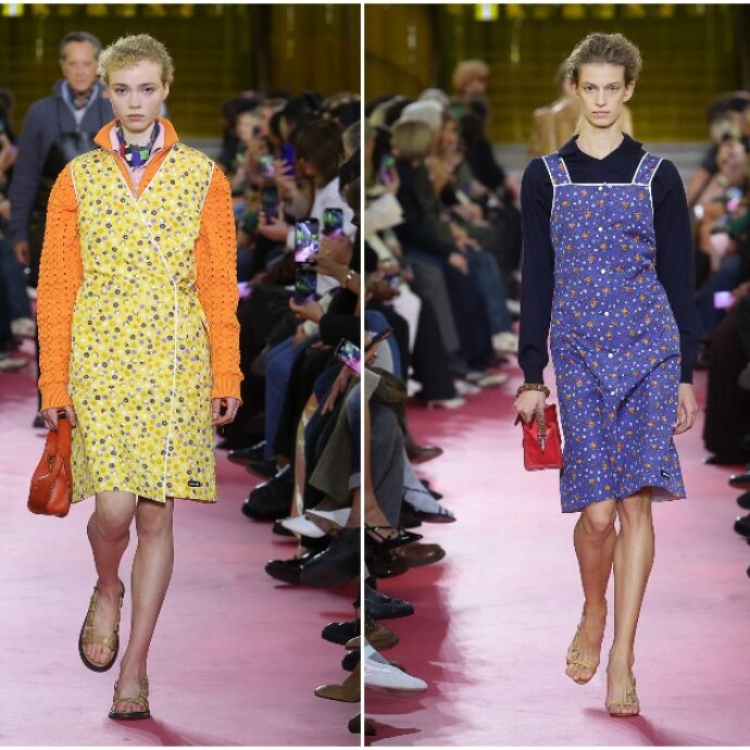 “Nonne di tutta Italia è la vostra rivincita”: Miu Miu porta in passerella il grembiule come simbolo del lavoro femminile, i social si scatenano