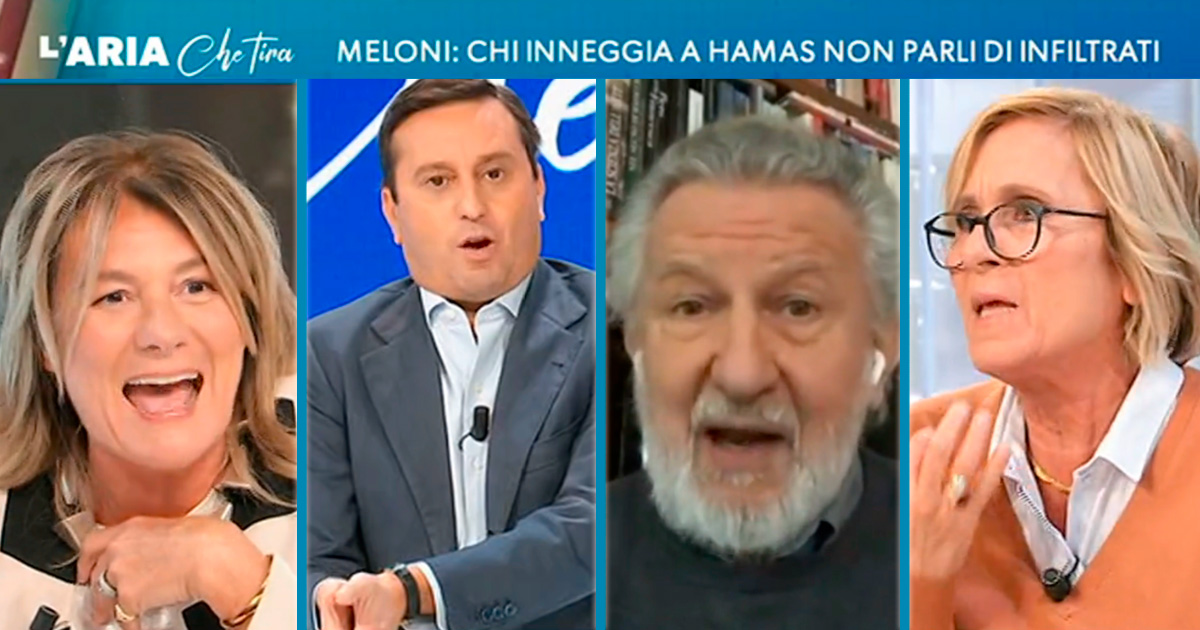 Odifreddi: “Hamas? Quando un paese è occupato ha diritto alla resistenza armata”. Scontro con Parenzo, Loy e Meli