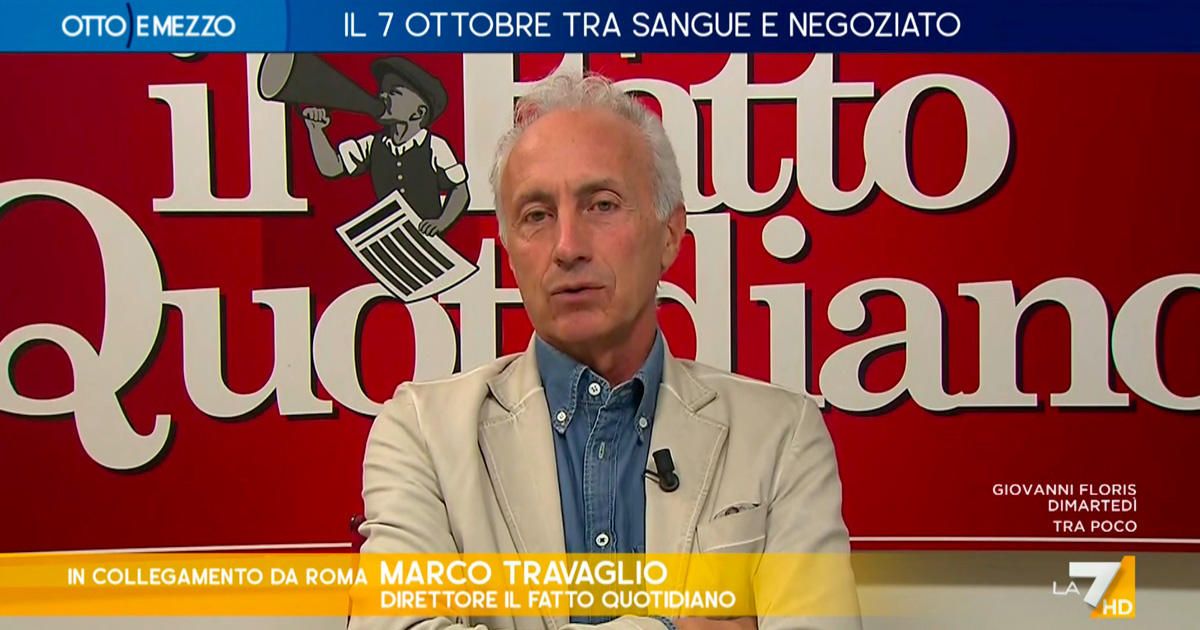 Travaglio a La7: “Il nuovo antisemitismo ha un responsabile e si chiama Netanyahu”