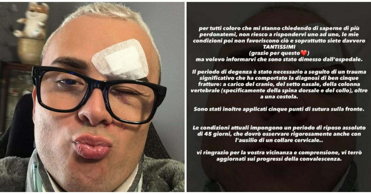 “Sto bene a parte qualche punto in fronte”: l’influencer Mariano Prank riappare sui social dopo l’incidente stradale