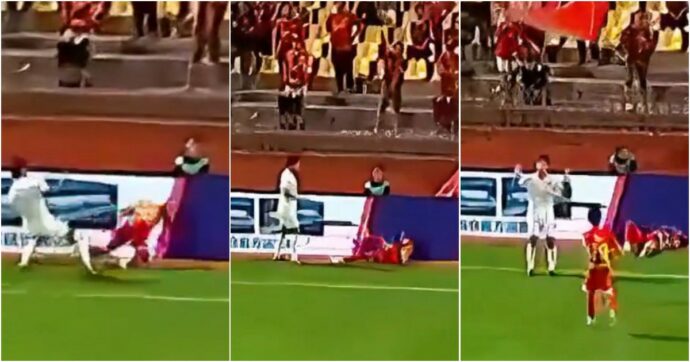 Viene spinto da un avversario, si rompe il collo e ora rischia la paralisi: l’infortunio choc di Asamoah in Cina – Video