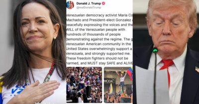 Copertina di Nobel a Machado, la Casa Bianca: “Scelta politica”. Trump le telefona per congratularsi (e a gennaio la elogiava)