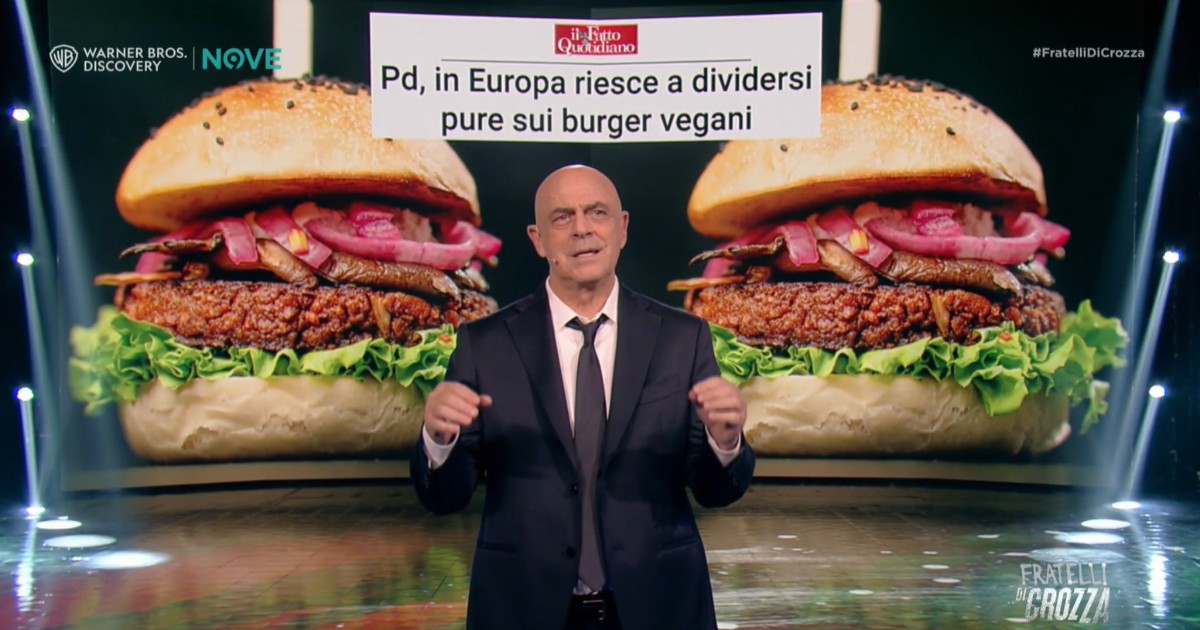 il monologo di maurizio crozza sulla sinistra confusa tra hamburger vegani e salari bloccati