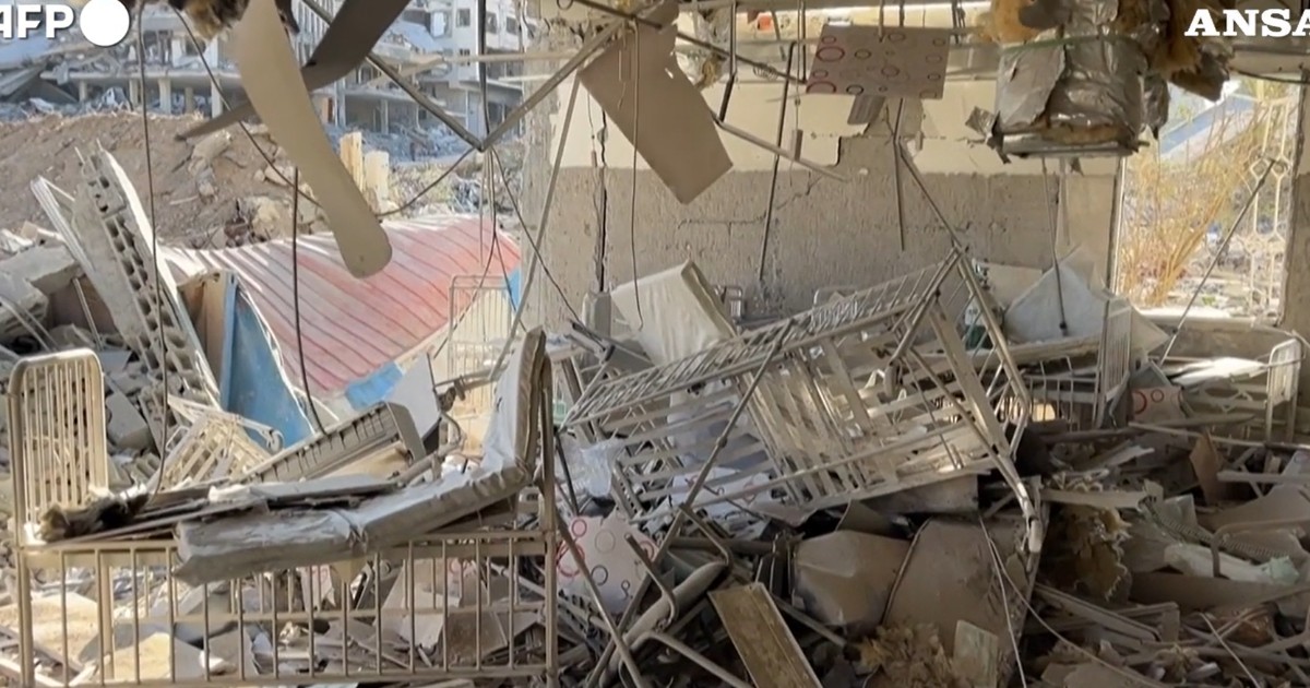 macerie e devastazione le condizioni dell8217ospedale pediatrico di gaza city dopo il cessate il fuoco 8211 video