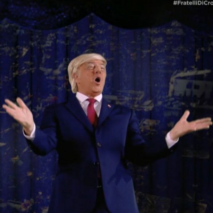 Crozza nei panni di Trump tra Nobel per la Pace “bucato” e il musical su Gaza con Netanyahu