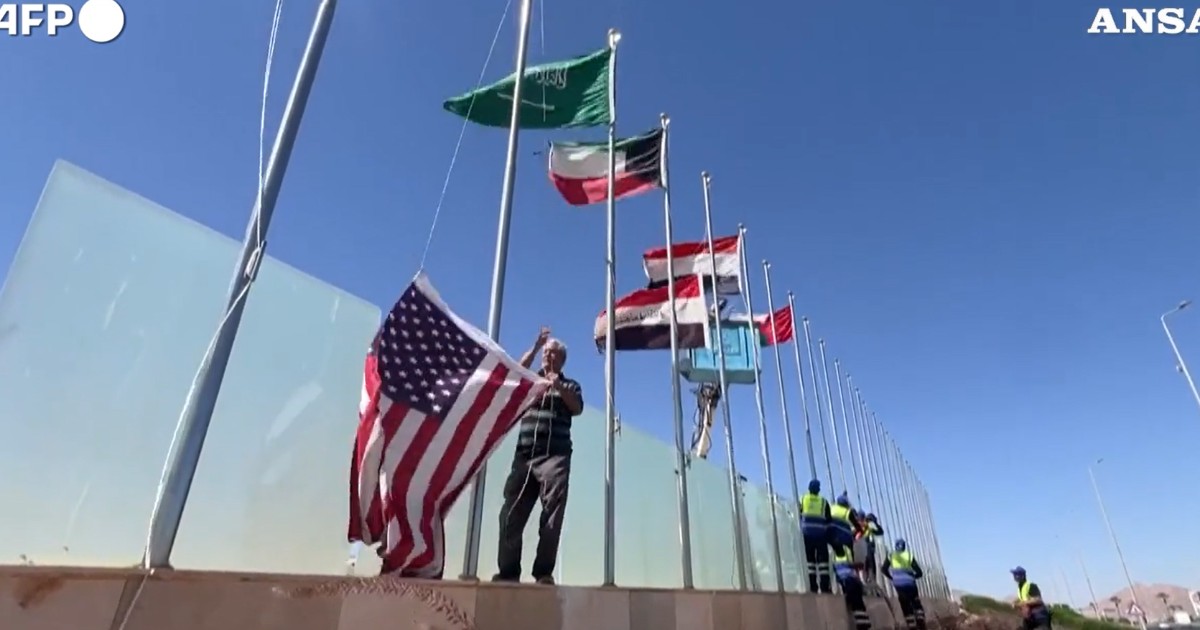 i preparativi a sharm el sheikh per il vertice su gaza presieduto da donald trump