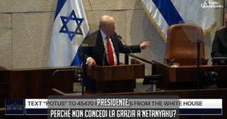 Copertina di Trump alla Knesset si rivolge a Herzog: “Presidente, perché non concede la grazia a Netanyahu?”