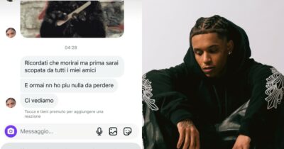 Copertina di “Ricordati che morirai, ma prima sarai sco***a da tutti i miei amici”: il rapper Faneto denunciato per violenze, l’ex fidanzata pubblica i messaggi choc