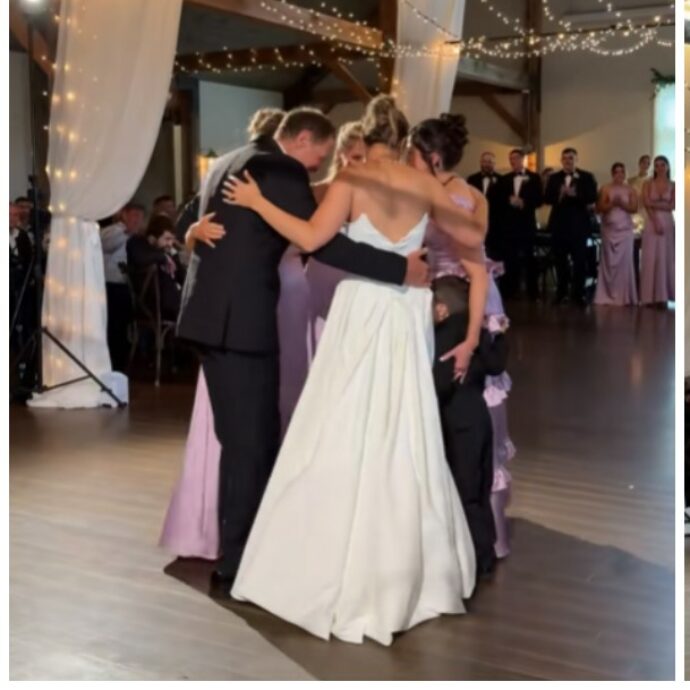“È rimasto totalmente emozionato e senza parole”: la sposa sorprende il padre con un ballo insieme alle tre sorelle, il video commuove il web
