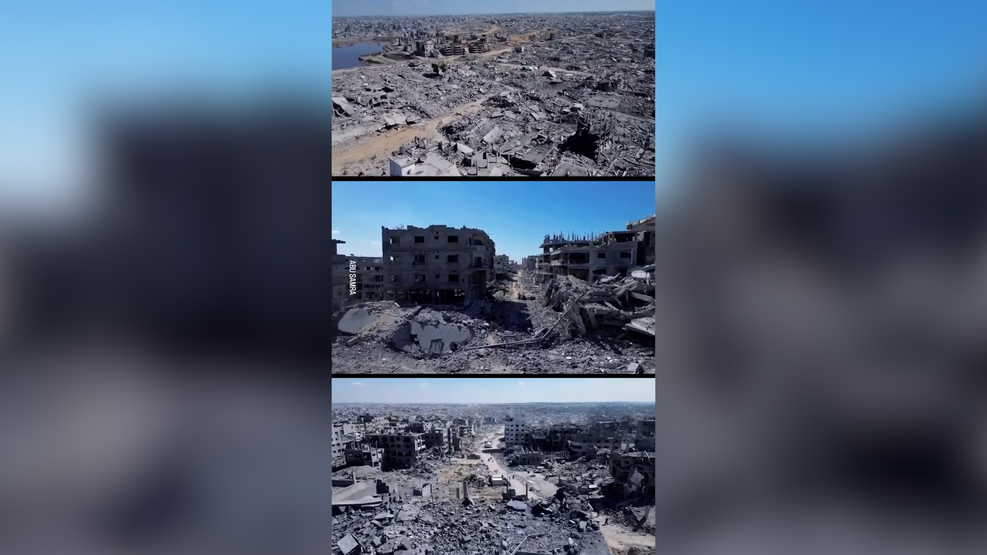 Gaza, il quartiere di Sheikh Radwan ridotto a un cumulo di macerie: le immagini dall’alto del camaraman palestinese