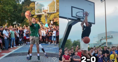 Copertina di Schiacciate, 1vs1 e trash talking: chi è Matt Kiatipis, il canadese spocchioso che ha reso virale il suo basket playground