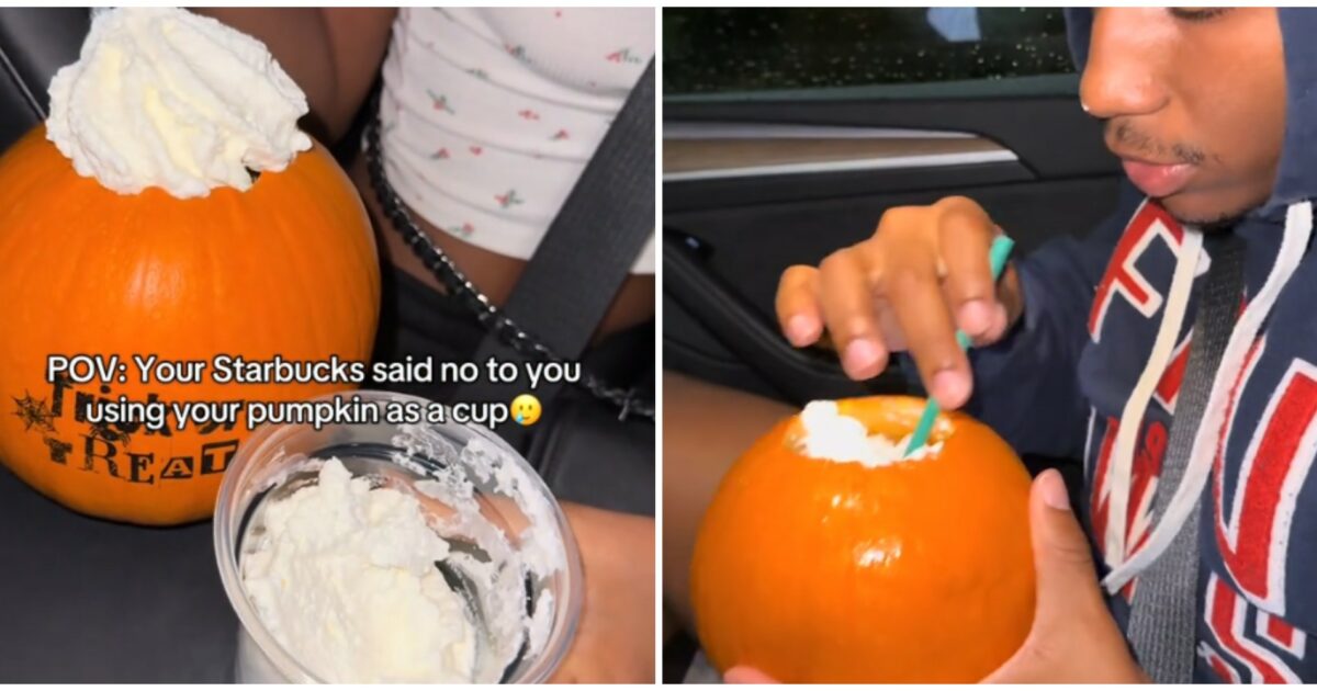 Portano zucche vuote da Starbucks per farsele riempire con le bevande e parlando di “esperienza autunnale”. Il nuovo trend social scatena i commentatori: “poveri baristi”, “e le norme sanitarie?” Portano zucche vuote da Starbucks per farsele riempire con le bevande e parlando di “esperienza autunnale”. Il nuovo trend social scatena i commentatori: “poveri baristi”, “e le norme sanitarie?”