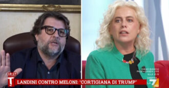 Copertina di Lite Osnato-Geloni. “Landini ha sbagliato, lo ammetta”. “Meloni maestra di linguaggio aggressivo, altro che vittima”. Su La7