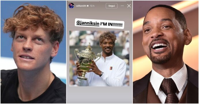 “Nel film su di me vorrei essere interpretato da Will Smith”. Sinner chiama, l’attore risponde con un fotomontaggio: “Ci sto”