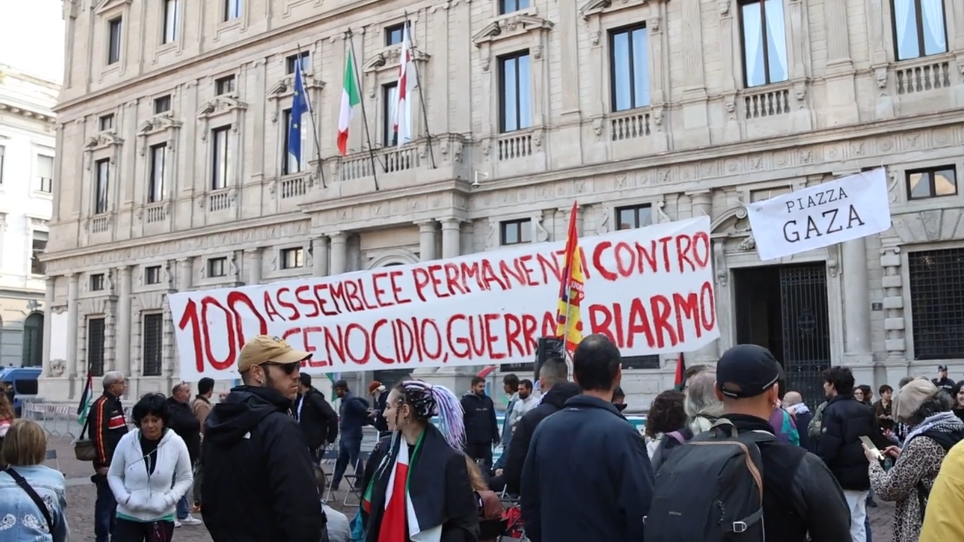 gaza il presidio a milano coi portuali di genova la mobilitazione deve continuare antisemitismo panzane 8211 video