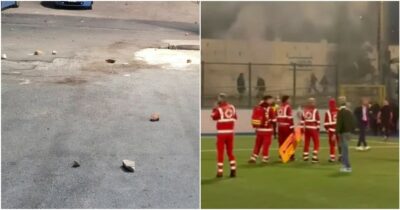 Copertina di Bombe carta, pietre e petardi lanciati dai tifosi dell’Andria contro donne e bambini a Fasano. Il sindaco: “Poteva essere un’altra Rieti”