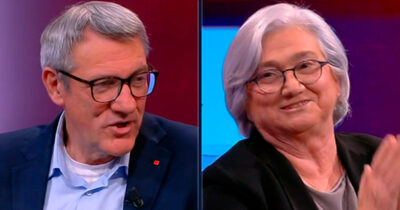 Copertina di Bindi stuzzica Landini su La7: “Supera Berlusconi e chiedi scusa per ‘cortigiana’ a Meloni”. “No, no”