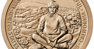 Copertina di Steve Jobs sulle monete da un dollaro negli Stati Uniti: la Zecca di Stato lo ha rappresentato “seduto di fronte a un tipico paesaggio californiano”