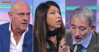 Copertina di Scontro Maiorino-Rampelli sulla manovra, poi la senatrice M5s gela Senaldi: “Ma tu sei giornalista o membro del governo?”. Su La7