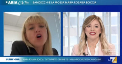 Copertina di Battibecco Boccia-Sardone. “Anche la Lega mi ha chiesto di candidarmi ma ho scelto Bandecchi”.”Voglio il nome”. Su La7