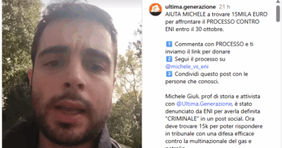 Copertina di Io sto con “Michele vs. Eni”