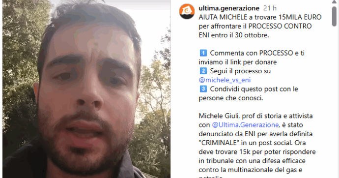 Io sto con “Michele vs. Eni”