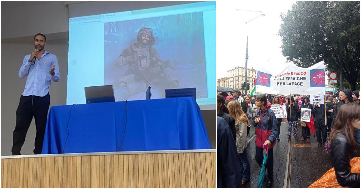 “Propaganda di guerra in aula”: la protesta degli ebrei pacifisti contro il tour del militare dell’Idf nelle scuole “Propaganda di guerra in aula”: la protesta degli ebrei pacifisti contro il tour del militare dell’Idf nelle scuole