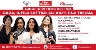 Copertina di Gaza, il filo sottile: gli aiuti e la tregua. Rivedi la diretta con Mazzone (Msf), Jebreal, Monteverdi e Oliva