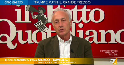 Copertina di Ucraina, Travaglio su La7: “Ue sta facendo ciò che Einstein definiva follia, ripetere lo stesso errore e attendere risultati diversi”