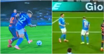 Copertina di Di Lorenzo cade in area e Mariani fischia il rigore (in ritardo), De Bruyne segna ed esce per infortunio: in Napoli-Inter è successo di tutto in tre minuti