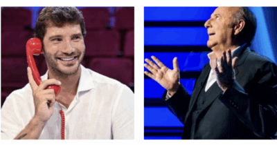 Copertina di “Voglio rendere onore al mio avversario giovanissimo, Stefano De Martino, facciamo una cosa che non succedeva da trent’anni”: così Gerry Scotti