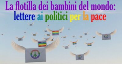 Copertina di “Lettere di pace ai politici di tutto il mondo”: l’iniziativa per le scuole della “Flotilla dei bambini”