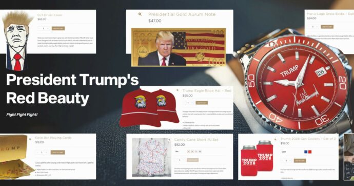 Dai collari ai calzini: al supermarket online di Trump si compra di tutto