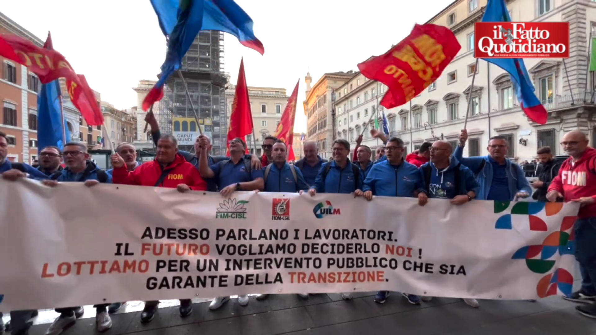 Ex Ilva, presidio di lavoratori e sindacati a Palazzo Chigi: “Il governo brancola nella nebbia, a rischio la chiusura totale” Ex Ilva, presidio di lavoratori e sindacati a Palazzo Chigi: “Il governo brancola nella nebbia, a rischio la chiusura totale”