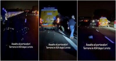 Copertina di Assalto da film a due portavalori sulla A14: tre arresti, un rapinatore ferito