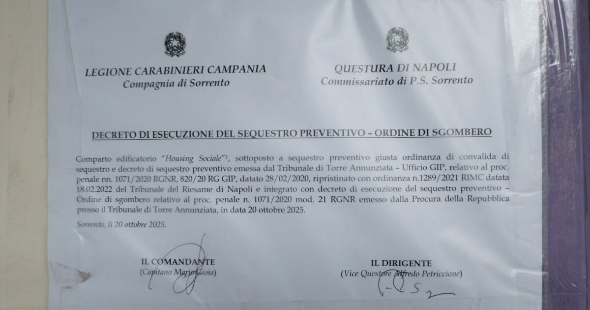 costiera sorrentina 40 famiglie verso lo sfratto a natale ma lo sgombero 232 congelato dopo l8217incontro in prefettura da Ilfattoquotidiano.it costiera sorrentina 40 famiglie verso lo sfratto a natale ma lo sgombero 232 congelato dopo l8217incontro in prefettura