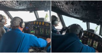Copertina di “Queste immagini mi fanno rivalutare le ‘normali’ turbolenze in volo”: gli ‘hurricane hunters’ entrano nell’uragano Melissa per studiarlo, il video impressionante