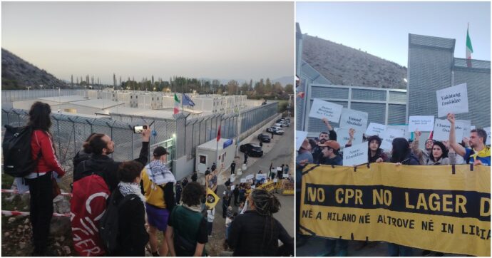In Albania la protesta contro i centri per migranti di Meloni: “Questo sistema non funziona, vanno smantellati”
