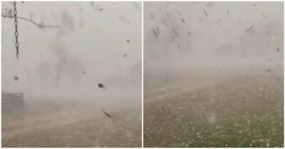 Copertina di “Chicchi grandi come palline da golf e strade ricoperte di ghiaccio”: la grandinata da record in Texas diventa virale – VIDEO