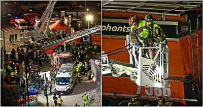 Copertina di Roma, operaio estratto vivo dalle macerie dopo 11 ore: "È gravissimo" |  Il video del salvataggio. Così è collassata una parte della Torre dei Conti