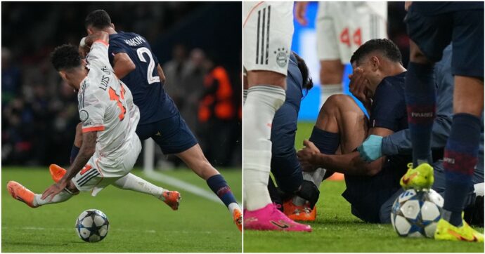 Infortunio choc per Hakimi dopo un brutto fallo di Luis Diaz. Bufera per la battuta di Stanisic: “Lo abbiamo ringraziato” | Video