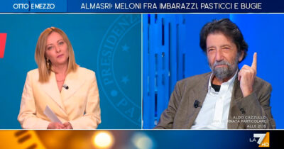 Copertina di Cacciari a La7: “Caso Almasri? Figuraccia del governo Meloni”. Su referendum giustizia: “Voterò no”